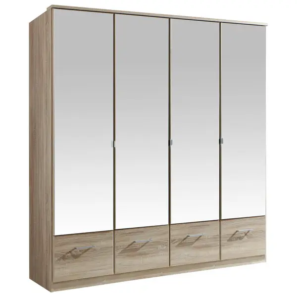 Dulap Cu Uși Rotative, 180/199/58 cm, culoare lemn stejar