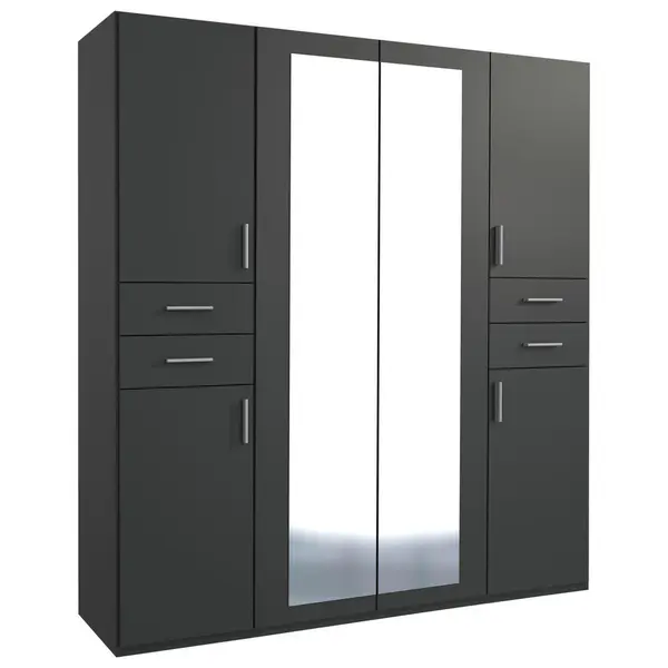Dulap Cu Uși Rotative, 180/208/58 cm, grafit