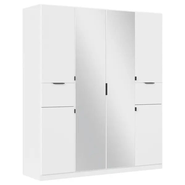 Dulap Cu Uși Rotative, 181/210/54 cm, argintiu, alb