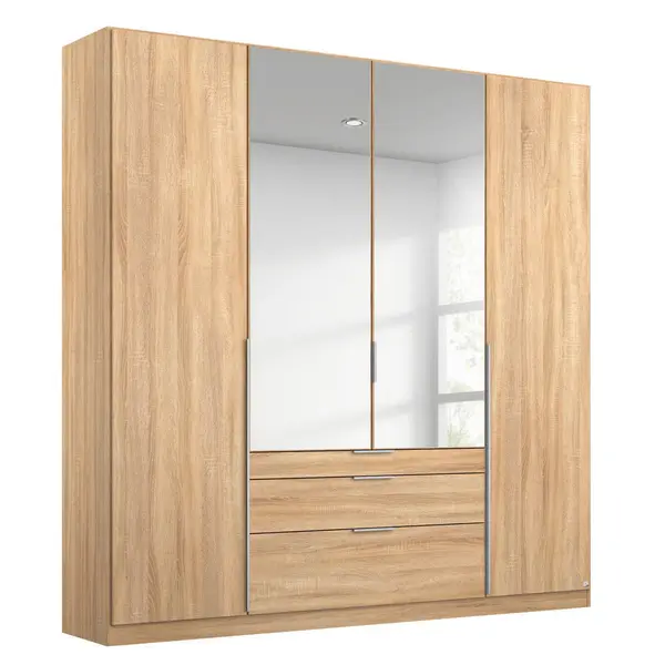 Dulap Cu Uși Rotative, 181/229/54 cm, argintiu, stejar Sonoma