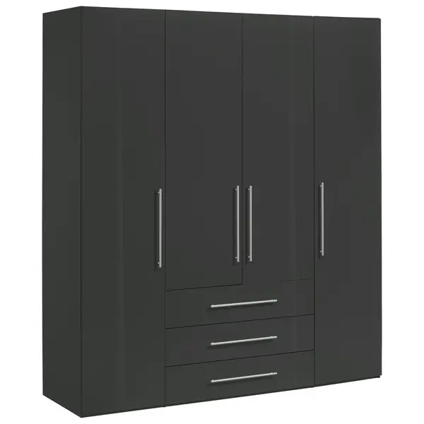 Dulap Cu Uși Rotative, 195,5/218,6/59,5 cm, antracit, antracit lucios intens
