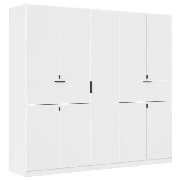 Dulap Cu Uși Rotative, 226/210/54 cm, alb