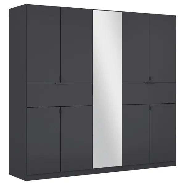 Dulap Cu Uși Rotative, 226/210/54 cm, gri, argintiu