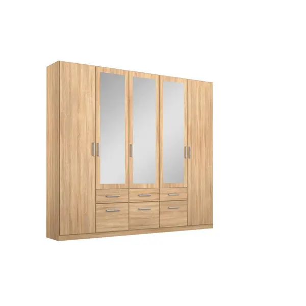 Dulap Cu Uși Rotative, 226/229/54 cm, stejar Sonoma
