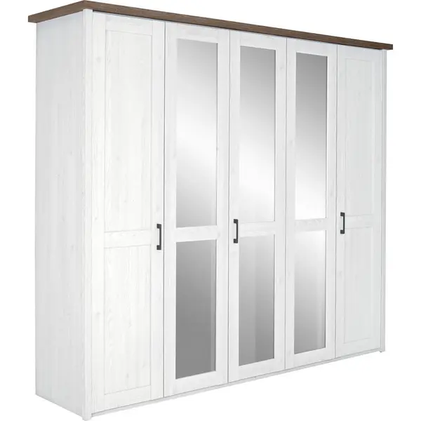 Dulap Cu Uși Rotative, 241/212/62 cm, alb, culoare lemn stejar pufos