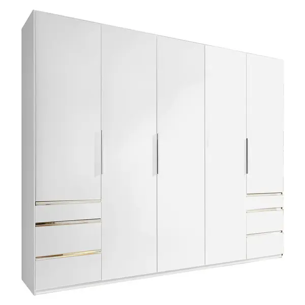 Dulap Cu Uși Rotative, 250/216/58 cm, alb