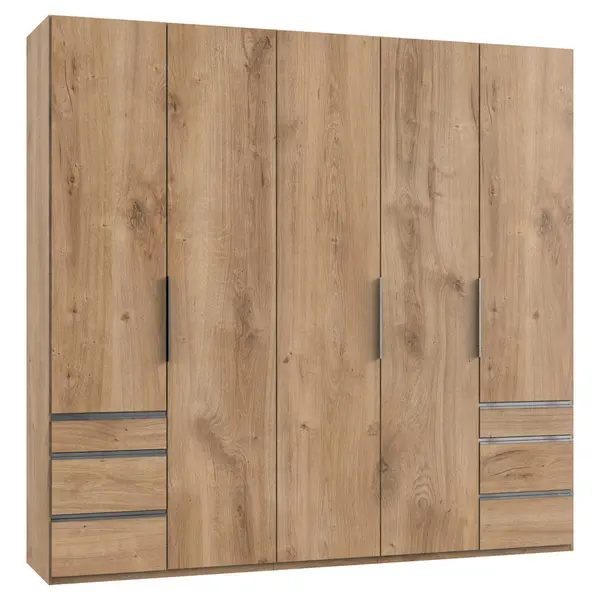 Dulap Cu Uși Rotative, 250/236/58 cm, culoare lemn stejar