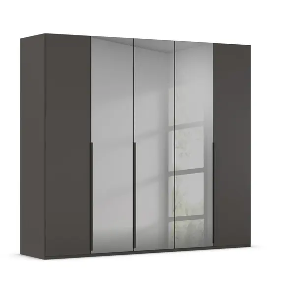 Dulap Cu Uși Rotative, 251/223/61 cm, grafit, gri