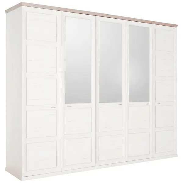 Dulap Cu Uși Rotative, 255/209/60 cm, gri, alb