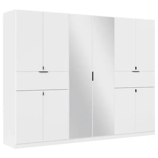 Dulap Cu Uși Rotative, 271/210/54 cm, argintiu, alb