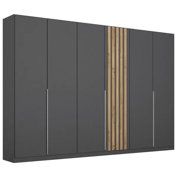 Dulap Cu Uși Rotative, 271/210/54 cm, gri, stejar Artisan