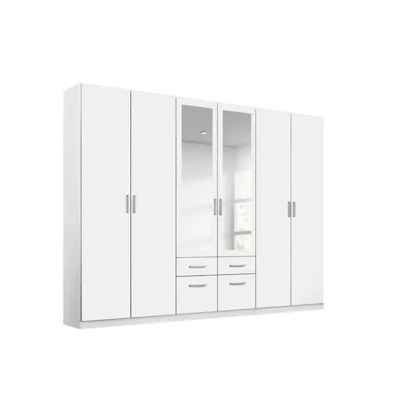 Dulap Cu Uși Rotative, 271/229/54 cm, alb