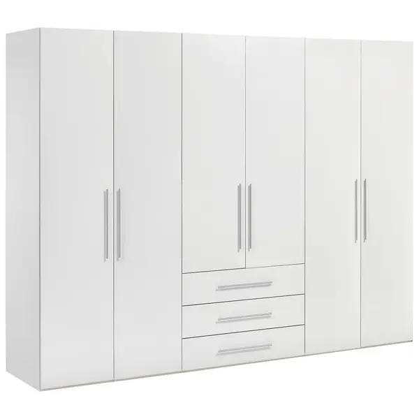 Dulap Cu Uși Rotative, 292,8/218,6/59,6 cm, alb, alb lucios intens