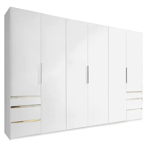 Dulap Cu Uși Rotative, 300/216/58 cm, alb