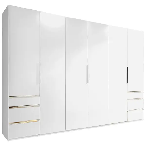 Dulap Cu Uși Rotative, 300/236/58 cm, alb