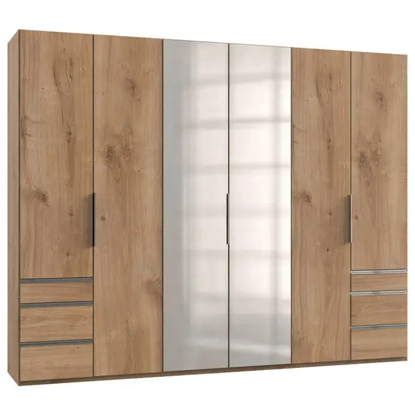 Dulap Cu Uși Rotative, 300/236/58 cm, culoare lemn stejar