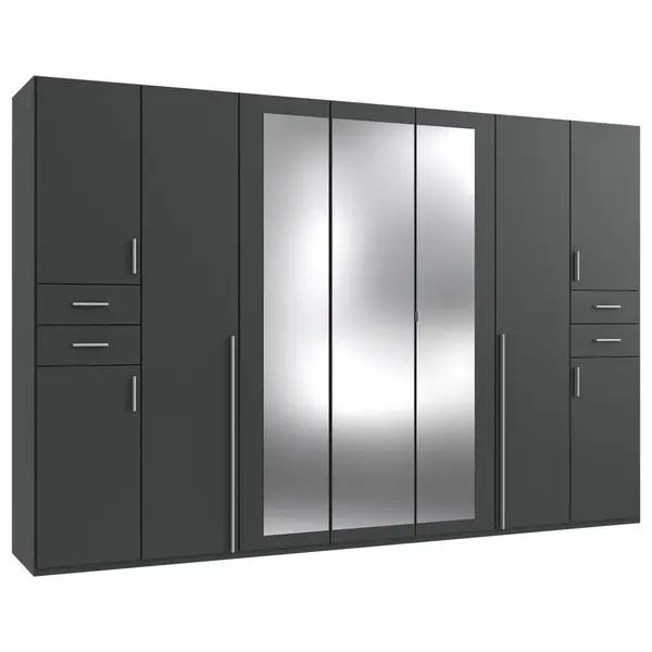 Dulap Cu Uși Rotative, 313/208/58 cm, grafit