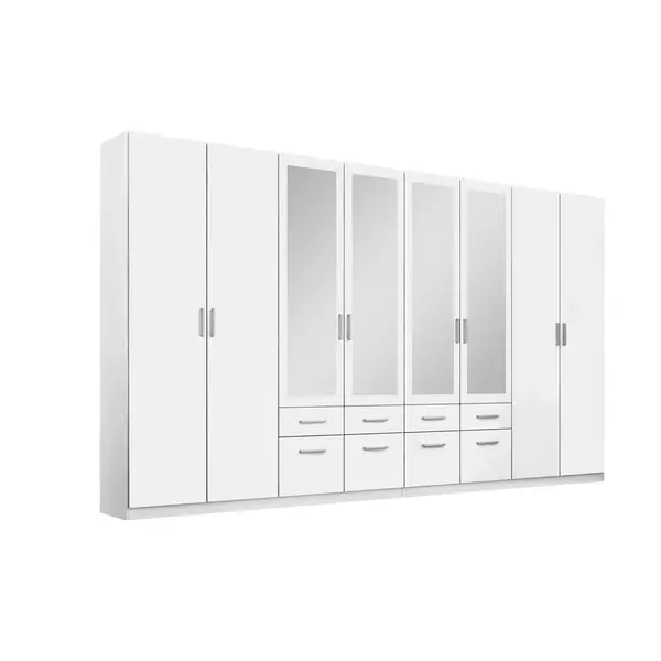 Dulap Cu Uși Rotative, 360/229/54 cm, alb