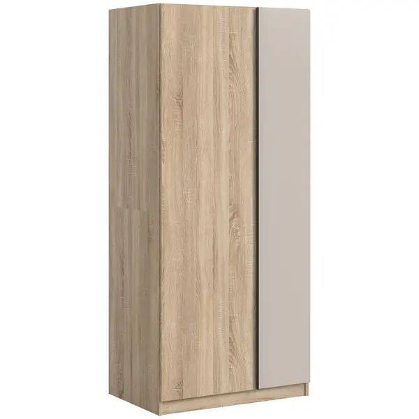 Dulap Cu Uși Rotative, 80/183/53 cm, cașmir, stejar Sonoma