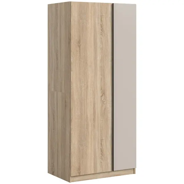 Dulap Cu Uși Rotative, 80/183/53 cm, stejar Sonoma, cașmir