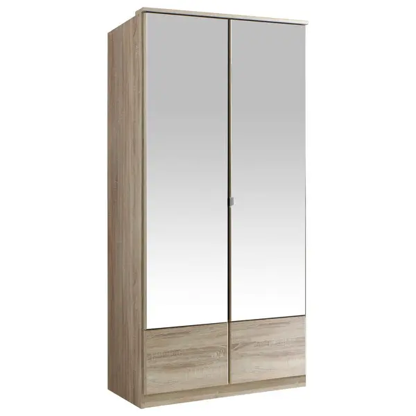 Dulap Cu Uși Rotative, 90/199/58 cm, culoare lemn stejar