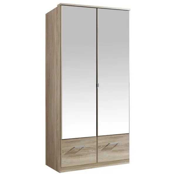 Dulap Cu Uși Rotative, 90/199/58 cm, culoare lemn stejar