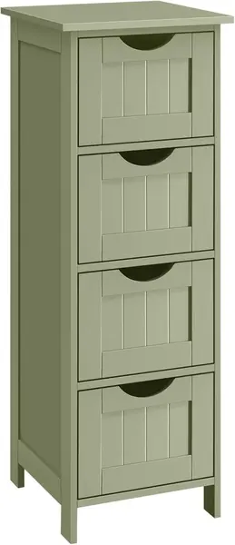 Dulap de baie cu sertare Songmics Verde 30x30x82 cm