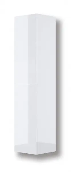 Dulap de baie suspendat, coloana, cu doua usi, 160 cm, alb, MDF, Deante Prizma