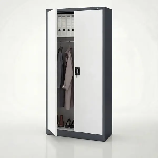 Dulap de curatenie blocabil antracit-alb DAWID 900 x 1850 x 450 mm Dulap de curățenie blocabil antracit-alb DAWID 900 x 1850 x 450 mm