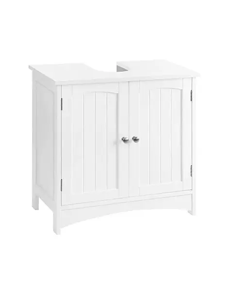 Dulap de depozitare pentru chiuveta, Vasagle, 2 usi, Alb, 60 x 30 x 60 cm