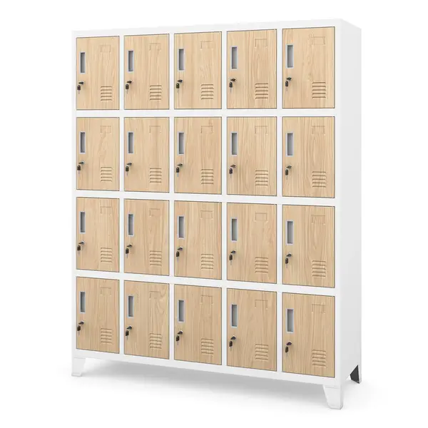 Dulap de depozitare ROBERT, 1360 x 1720 x 450 mm, Eco Design: alb/stejar sonoma Dulap de depozitare ROBERT, 1360 x 1720 x 450 mm, Eco Design: alb/stejar sonoma