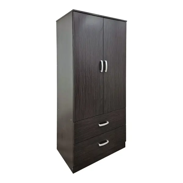 Dulap de haine Double-leaf wardrobe cu 2 drawers Alvia, alb, 80x52x180 cm