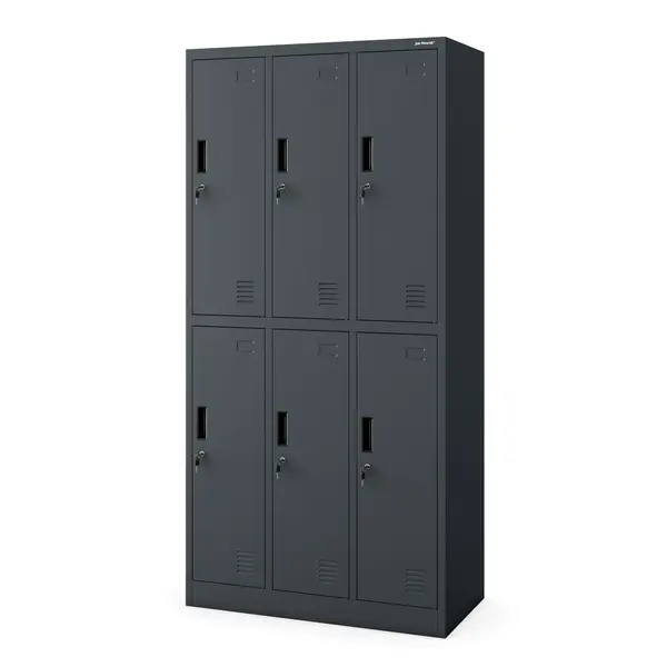 Dulap de haine pentru incaperi comune cu 6 usi IGOR, 900 x 1850 x 450 mm, antracit Dulap de haine pentru încăperi comune cu 6 uși IGOR, 900 x 1850 x 450 mm, antracit