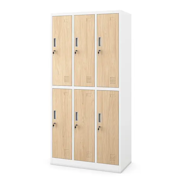 Dulap de haine securizat cu 6 usi IGOR, 900 x 1850 x 450 mm, Eco Design: alb-stejar sonoma Dulap de haine securizat cu 6 uși IGOR, 900 x 1850 x 450 mm, Eco Design: alb-stejar sonoma