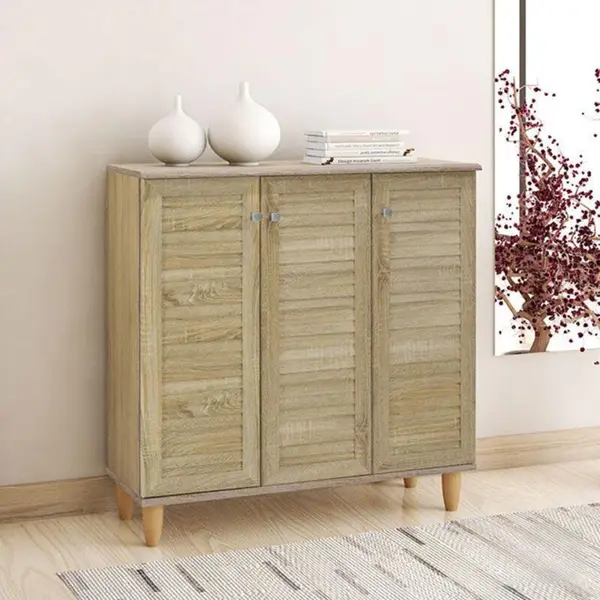 Dulap de pantofi SANTΟ, 16-20 perechi,Nuc, 89x34x91 cm