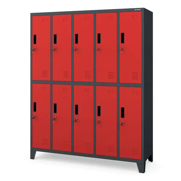Dulap de siguranta cu 10 usi BARTEK, 1360 x 1720 x 450 mm, rosu antracit Dulap de siguranță cu 10 uși BARTEK, 1360 x 1720 x 450 mm, roșu antracit