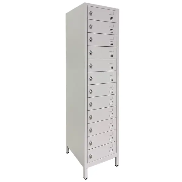 Dulap depozitare si incarcare laptopuri 12 compartimente cu prize lxLxH: 41.5x50x190 cm Dulap depozitare si incarcare laptopuri 12 compartimente cu prize lxLxH: 41.5x50x190 cm
