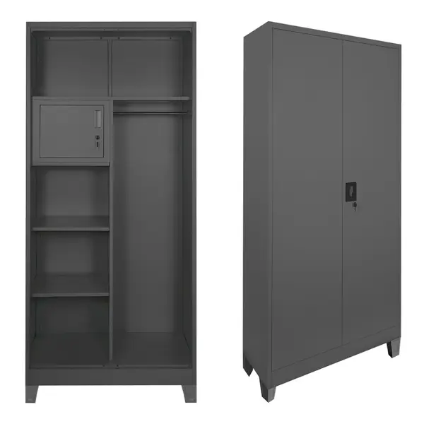 Dulap din metal, compartimentat,, Zogi, Pako, Antracit 90x45x190 cm