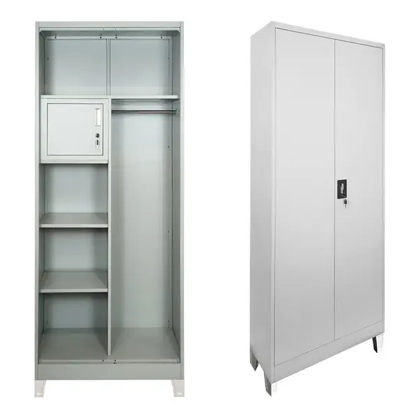 Dulap din metal, compartimentat,, Zogi, Pako, Gri deschis 70x40x190 cm