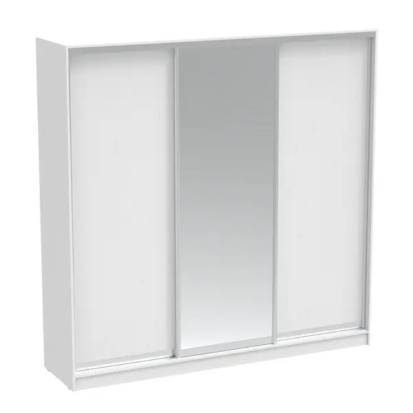Dulap dormitor cu 2 usi glisante cu oglinda Aparador Pako World Alb 240x60x240 cm