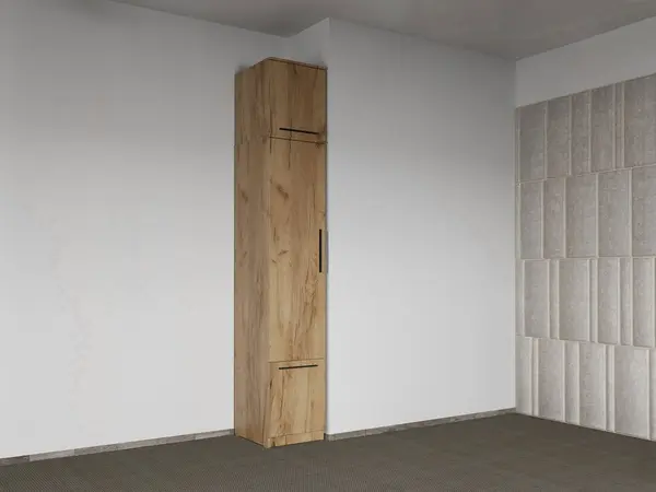 Dulap dormitor Stejar Auriu 1U cu suprapozabil - Madrid