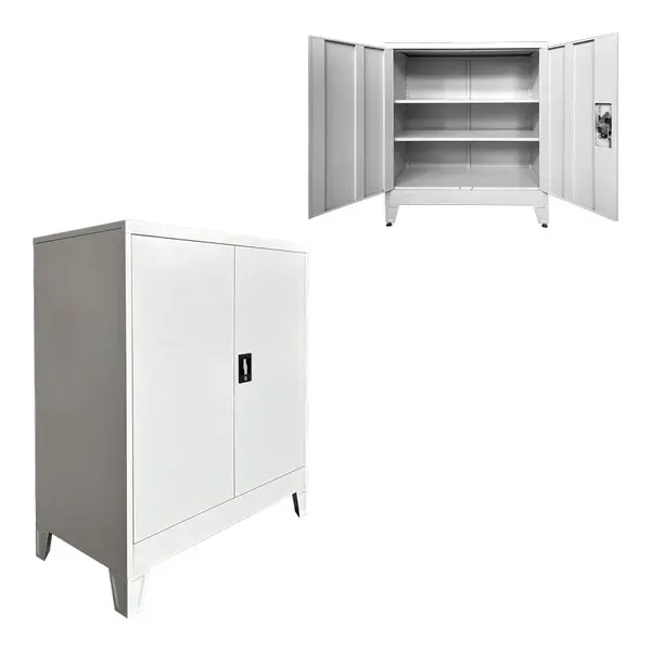 Dulap fiset din metal Armon Gri deschis 90x45x100 cm