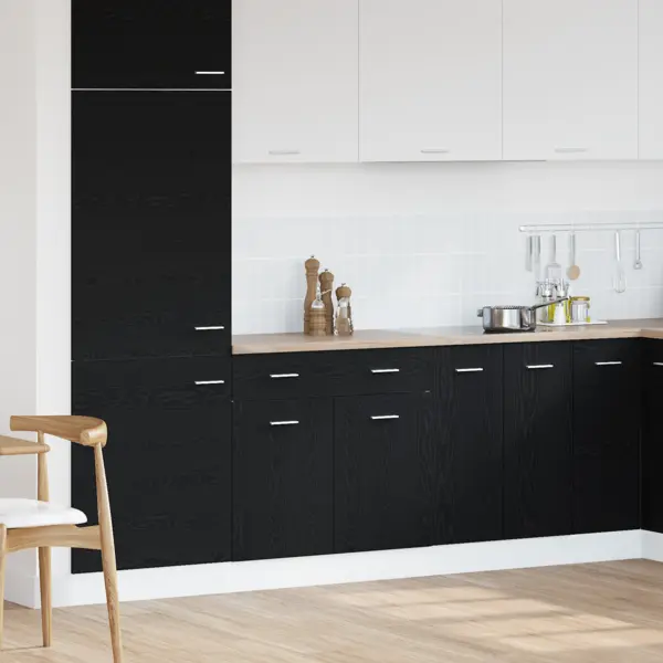 Dulap Gossi cu sertar in stejar negru, 80x46x81.5 cm, fabricat din lemn prelucrat