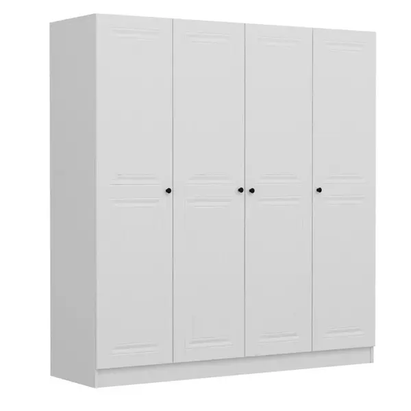 Dulap KALE MEBRAN, 4 usi, alb, 180x52x190 cm