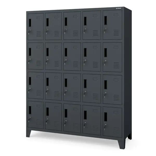 Dulap metalic 20 usi ROBERT, 1360 x 1720 x 450 mm, antracit Dulap metalic 20 uși ROBERT, 1360 x 1720 x 450 mm, antracit