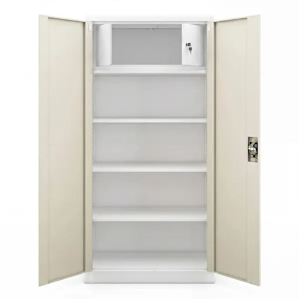 Dulap metalic cu compartiment alb / stejar sonoma: Eco Design TOMASZ, 900 x 1850 x 450 mm Dulap metalic cu compartiment alb / stejar sonoma: Eco Design TOMASZ, 900 x 1850 x 450 mm