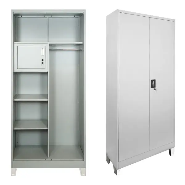 Dulap metalic cu compartimentare Zogi, metal, gri deschis, 90x45x190 cm