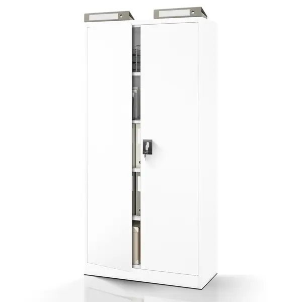 Dulap metalic cu incuietoare JAN, 900 x 1850 x 400 mm, alb Dulap metalic cu încuietoare JAN, 900 x 1850 x 400 mm, alb
