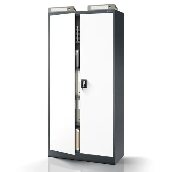 Dulap metalic cu incuietoare JAN, 900 x 1850 x 400 mm, antracit-alb Dulap metalic cu încuietoare JAN, 900 x 1850 x 400 mm, antracit-alb