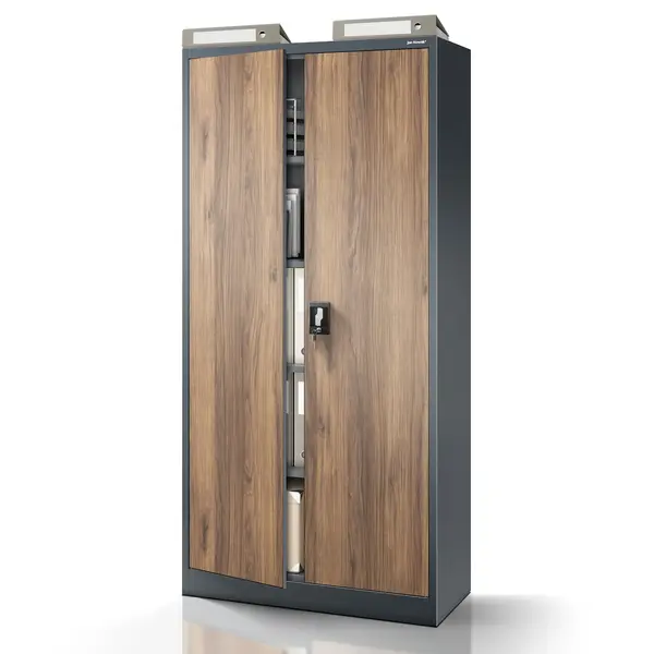 Dulap metalic cu incuietoare JAN, 900 x 1850 x 400 mm, Eco Design: nuc-antracit Dulap metalic cu încuietoare JAN, 900 x 1850 x 400 mm, Eco Design: nuc-antracit